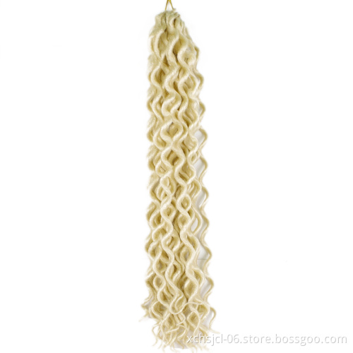 Wholesale Pricewholesale Crochet Braiding Hair Braids Synthetic Crochet Braid faux dredlock soft curly faux locs for Women